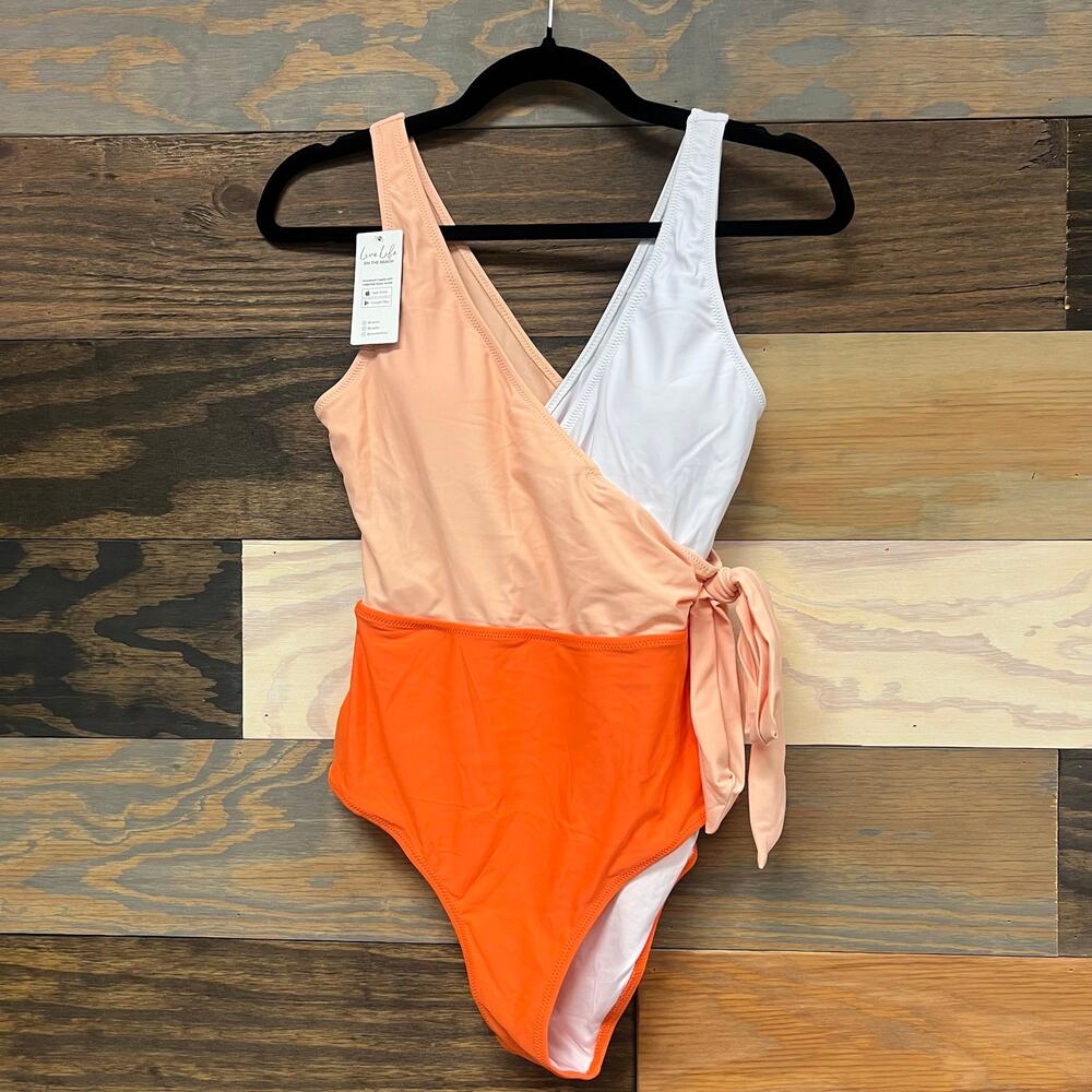 Cupshe Color Block One-Piece Swimsuit XS NWT